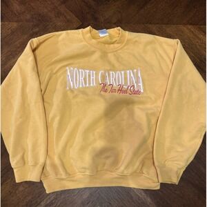 North Carolina Tar Heel‎ State Yellow Sweatshirt Crewneck |E1